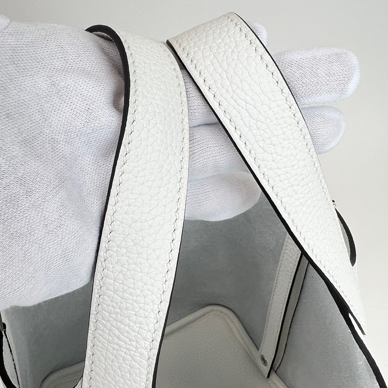 Picotin Lock PM ピコタンロックPM New White ニューホワイト PHW シルバー金具 Taurillon clemence トリヨンクレマンス B刻