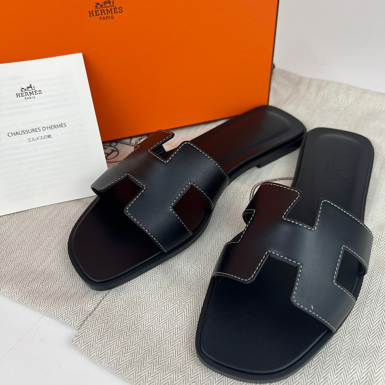 Oran オラン Black ブラック Calf カーフ 37(24cm)