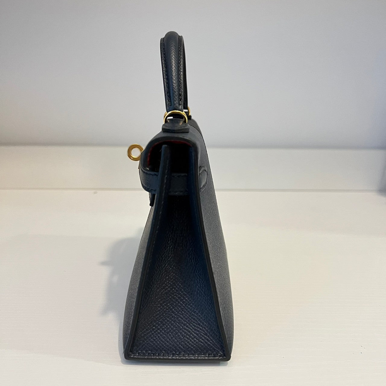 Mini Kelly ミニケリー Casaque カザック Bleu indigo/Black ブルーインディゴ/ブラック Epsom エプソン GHW ゴールド金具 Z刻印