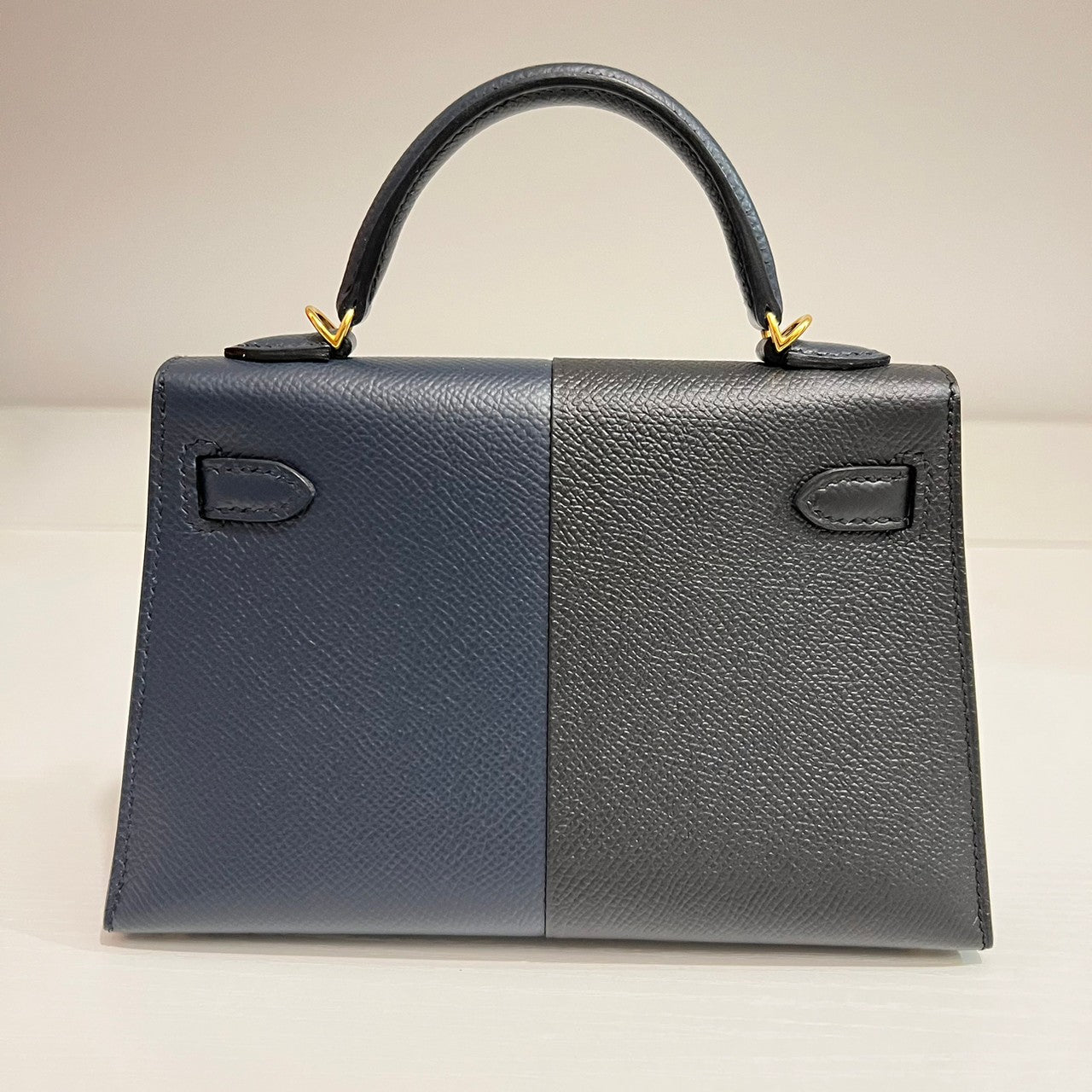 Mini Kelly ミニケリー Casaque カザック Bleu indigo/Black ブルーインディゴ/ブラック Epsom エプソン GHW ゴールド金具 Z刻印