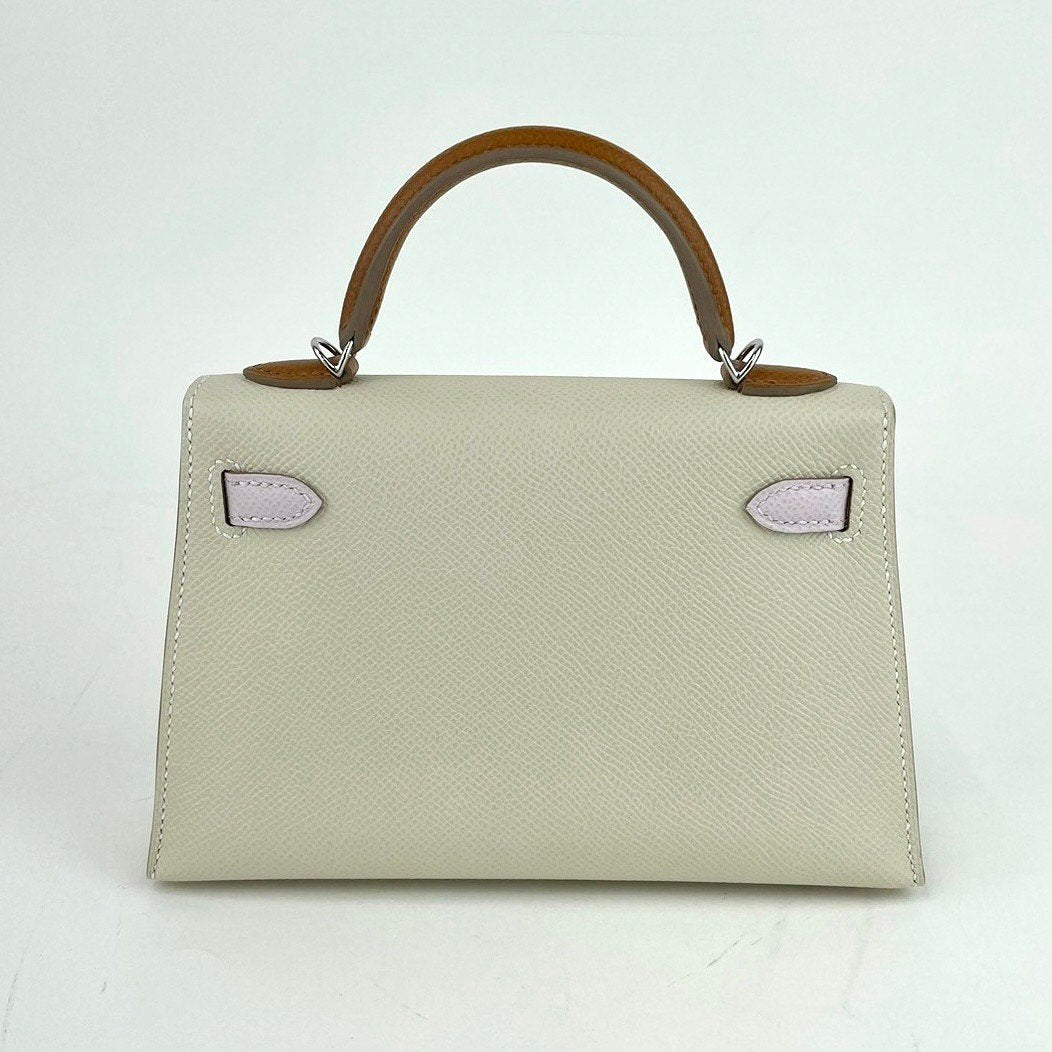 Mini kelly trico ミニケリー Craie クレ Epsom エプソン PHW シルバー金具 B刻