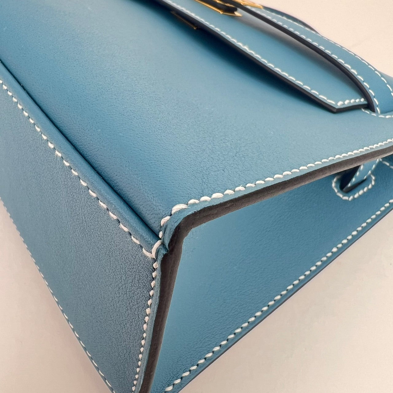 Pochette kelly ポシェットケリー Blue jean ブルージーン Swift スイフト GHW ゴールド金具 B刻印