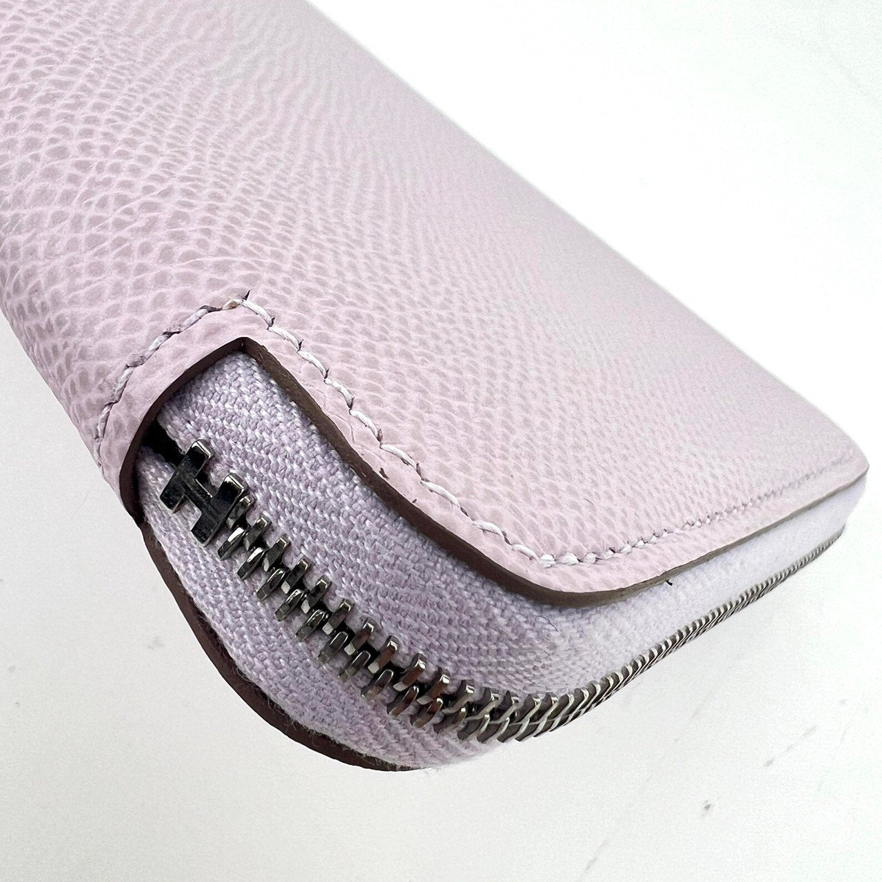 AZAP SILKIN LONG アザップ シルクイン ロング Stamp-B B刻印 Epsom エプソン Mauve Pale モーヴペール SV925 シルバー金具 長財布