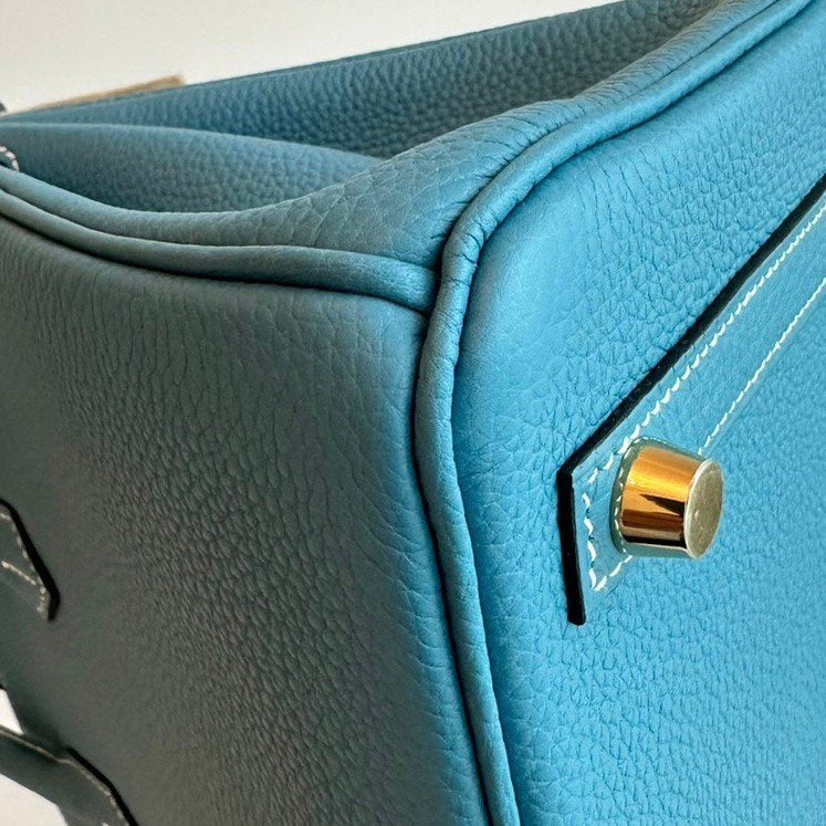 新品 HERMES エルメス Birkin25 バーキン25 Blue Jean ブルージーン B刻 GHW ゴールド金具