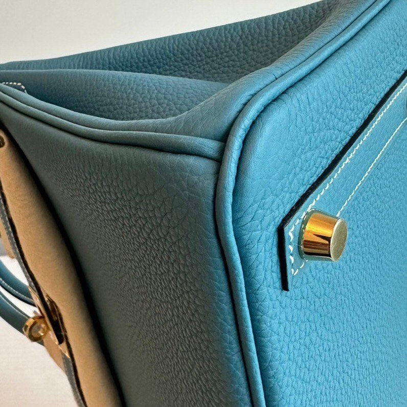 新品 HERMES エルメス Birkin25 バーキン25 Blue Jean ブルージーン B刻 GHW ゴールド金具
