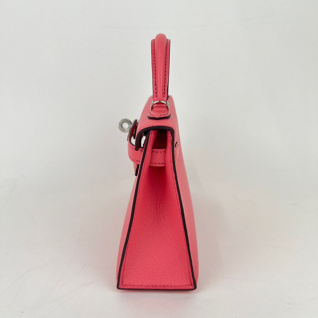 Mini Kelly ミニケリー Rose d’ete ローズエテ Chevre シェーブル PHW シルバー金具