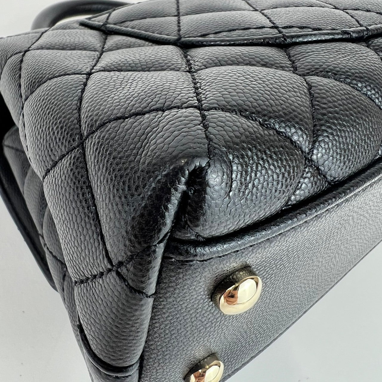 ココハンドル24 Caviar skin キャビアスキン Black ブラック GHW ゴールド金具