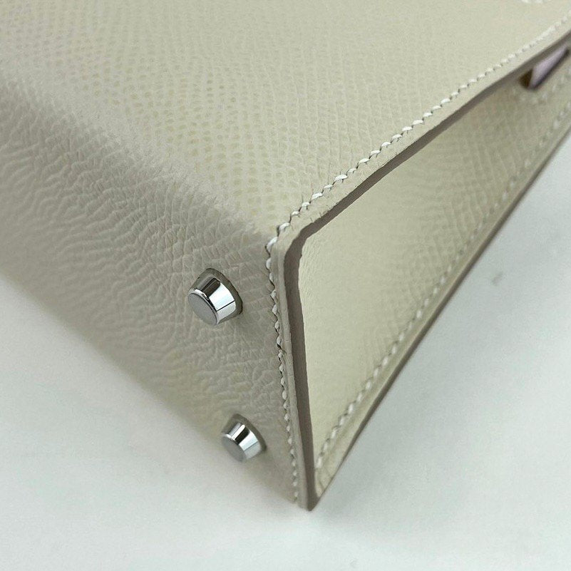 Mini kelly trico ミニケリー Craie クレ Epsom エプソン PHW シルバー金具 B刻