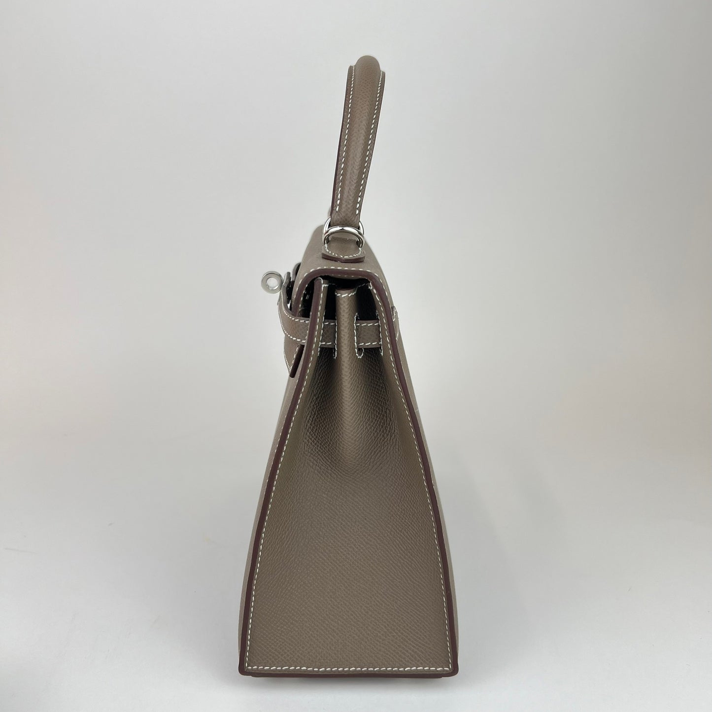 Kelly25 ケリー25 B刻 Etoupe エトープ Epsom エプソン PHW シルバー金具 2WAYバック ハンドバック ショルダーバック