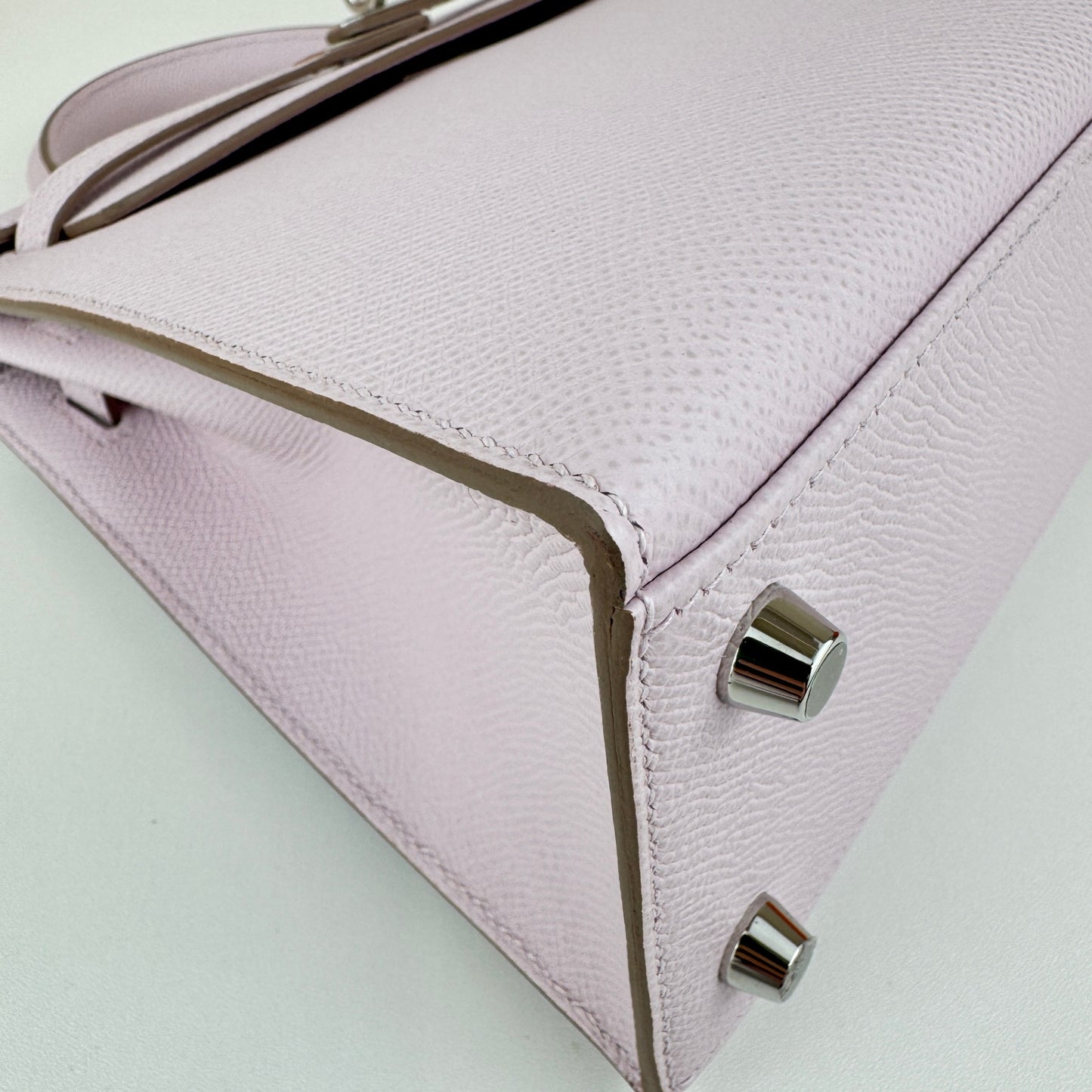 Kelly25 ケリー25 Stamp-B B刻印 Epsom エプソン Mauve pale モーヴペール PHW シルバー金具