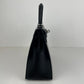 Hermès エルメス Kelly25 sellier ケリー25 セリエ Stamp-W W刻印  Box ボックス Black ブラック PHW シルバー金具