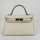 Mini kelly HSS ミニケリーHSS Stamp-W W刻印 Epsom エプソン Craie/Black クレ/ブラック PHW シルバー金具