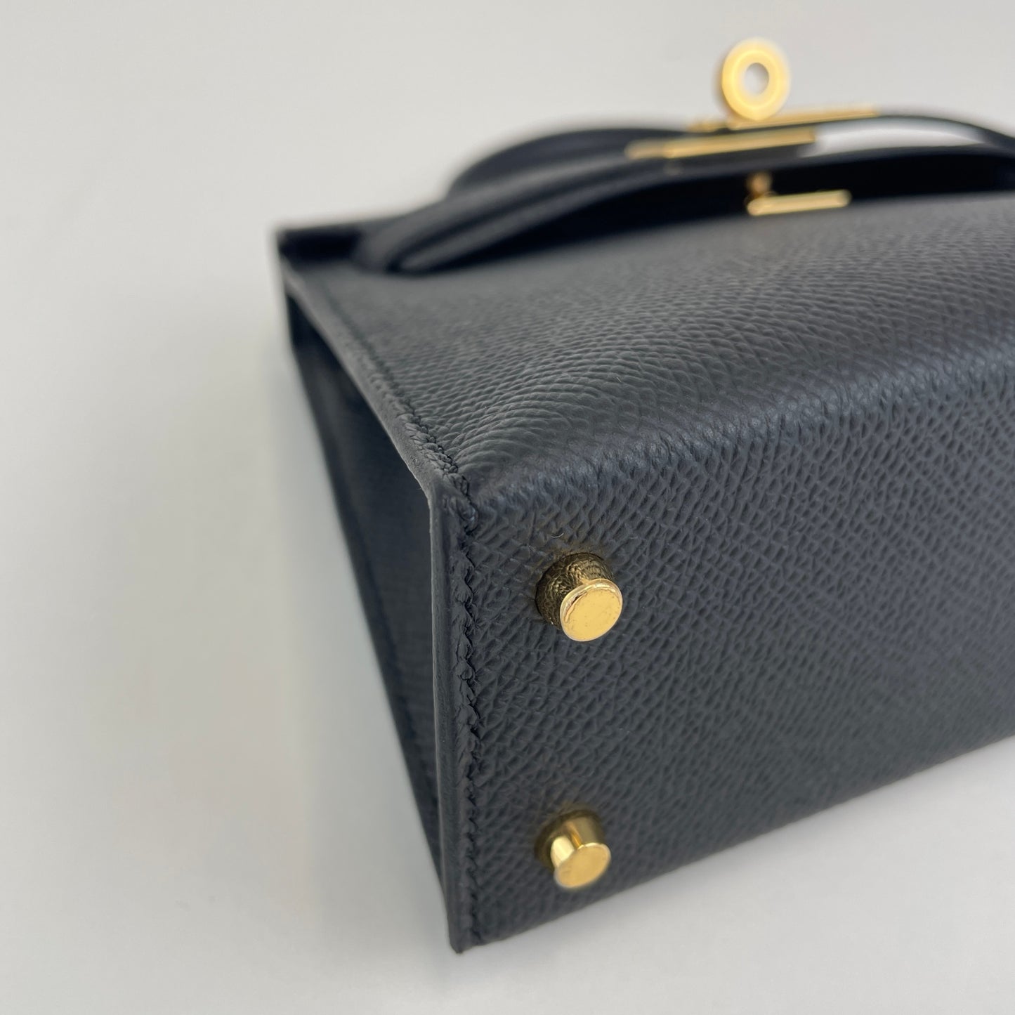 Mini kelly ミニケリー Black　ブラック  GHW ゴールド金具 Epsom エプソン Stamp-K K刻印