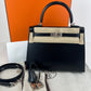 Hermès エルメス Kelly25 sellier ケリー25 セリエ Stamp-W W刻印  Box ボックス Black ブラック PHW シルバー金具