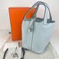 Picotin lock PM ピコタンロックPM Bleu pale ブルーペール PHW シルバー金具 Stamp-W W刻印