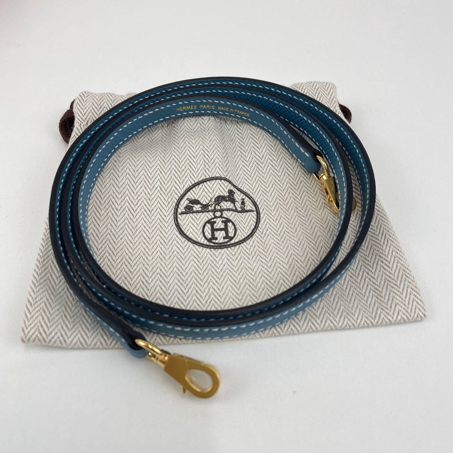 Mini kelly ミニケリー Blue jean ブルージン Epsom エプソン GHW ゴールド金具 Stamp-K K刻印