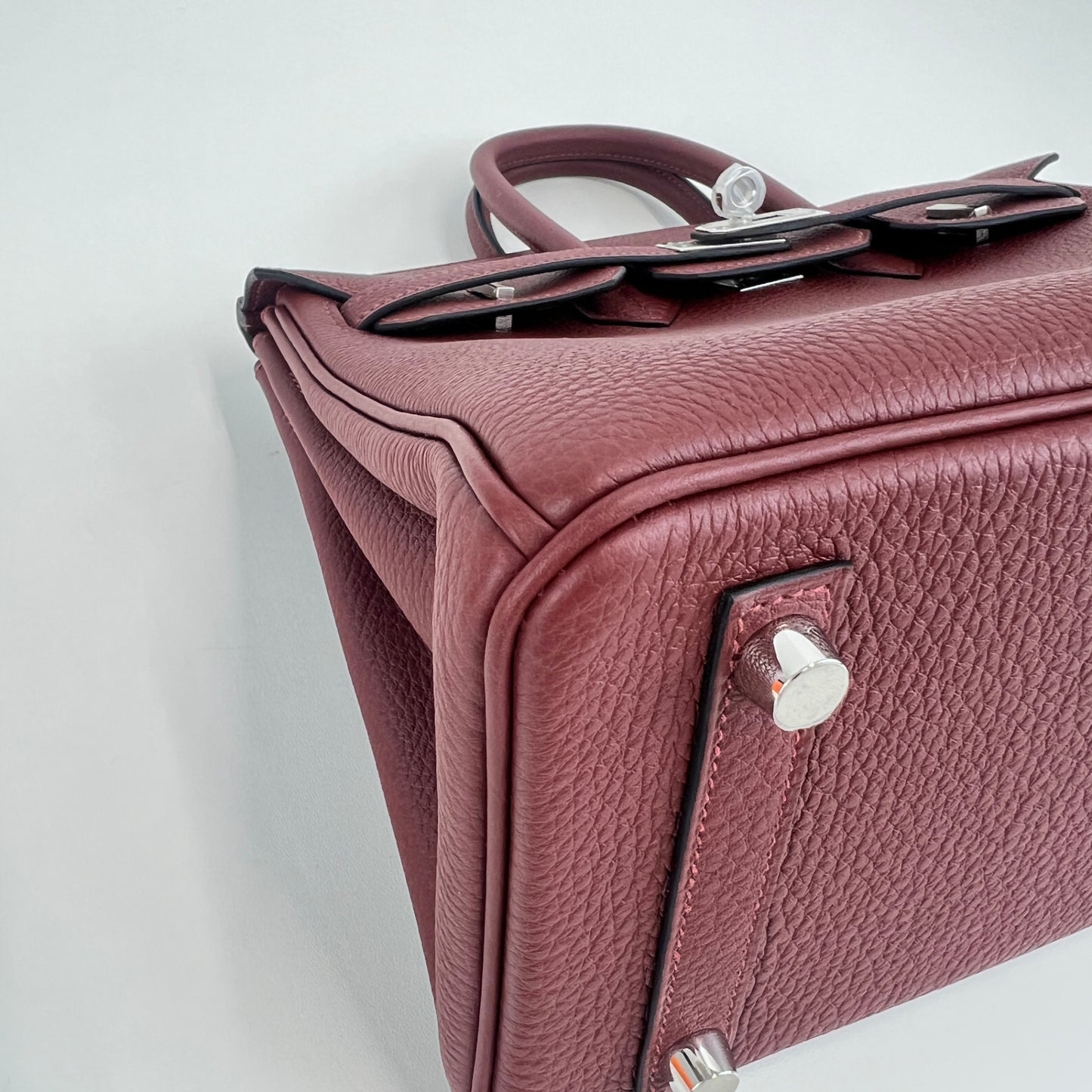 Birkin25 バーキン25 Rouge H ルージュアッシュ　PHW シルバー金具 tamp-K K刻