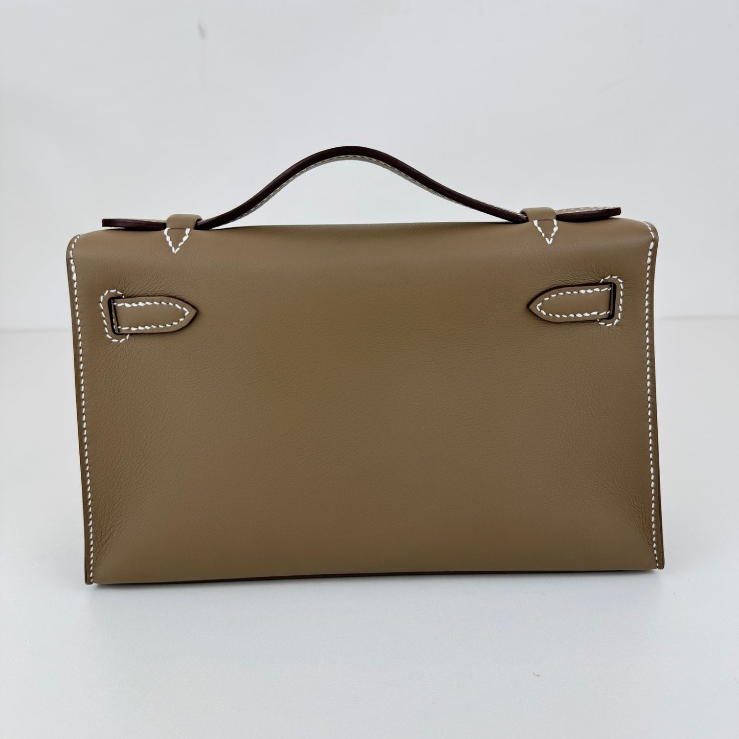 Pochette kelly ケリーポシェット Etoupe エトープ PHW シルバー金具 Stamp-K K刻印 Swift スイフト