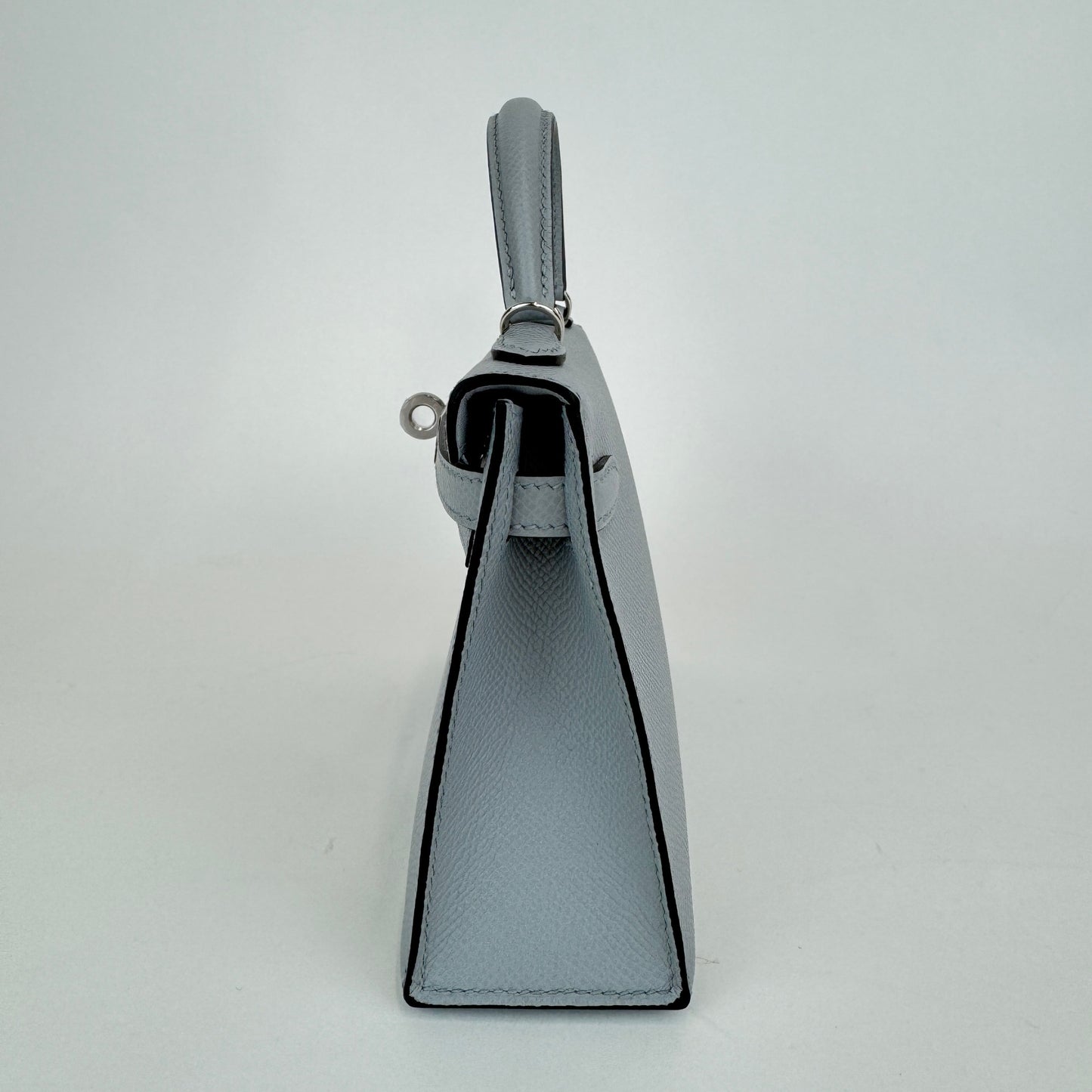 Mini kelly ミニケリー Blue gracie ブルーグラシエ  PHW シルバー金具 Epsom エプソン Stamp-K K刻印