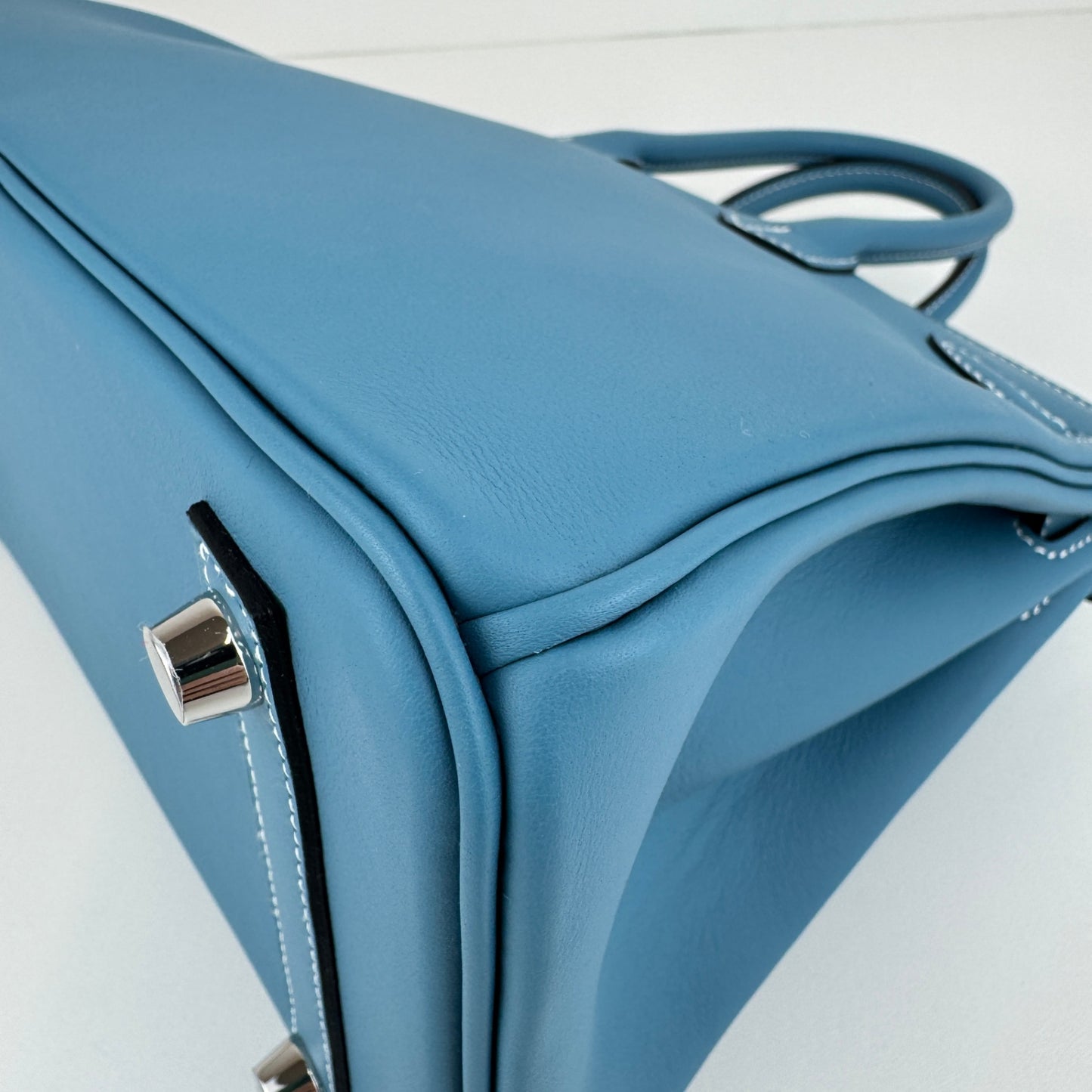 Birkin25 バーキン25 Blue jean ブルージーン　PHW シルバー金具　Stamp-K K刻