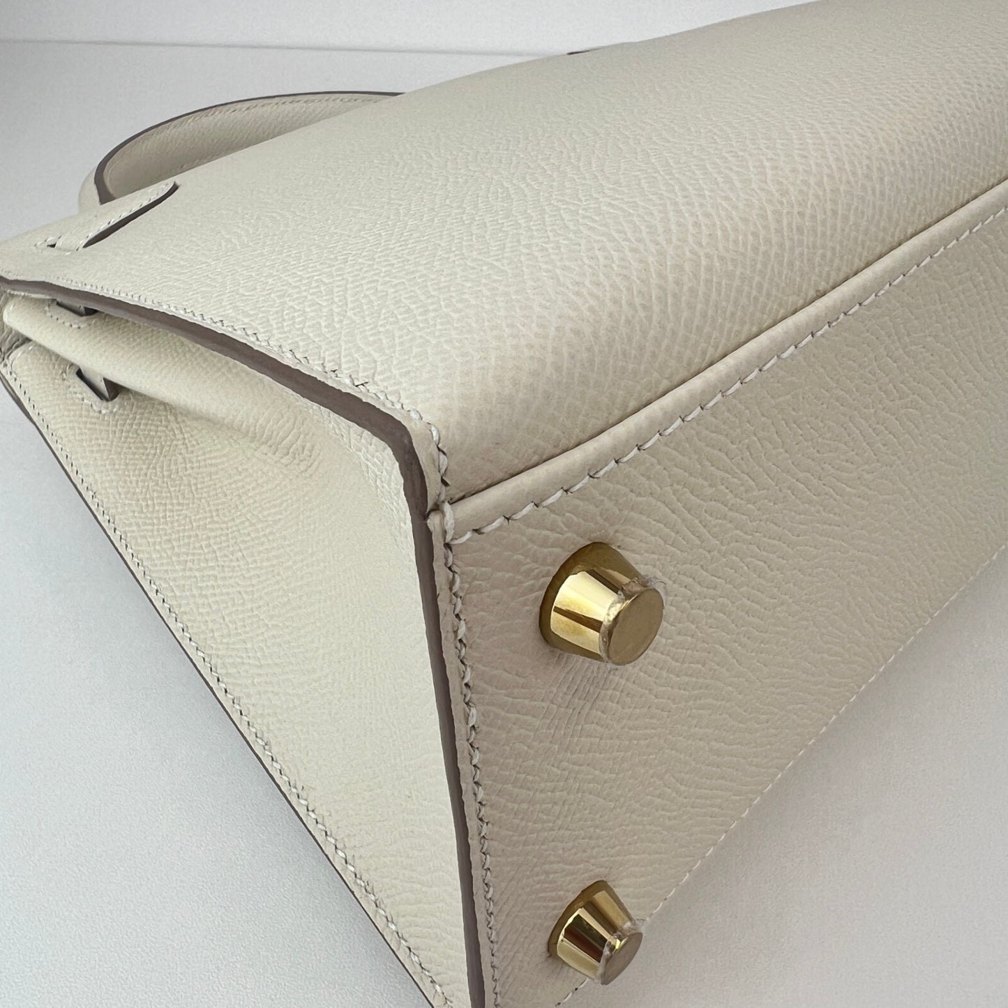 Kelly25 Sellier ケリー25 セリエ Craie クレ GHW ゴールド金具 Stamp-W W刻印 Epsom エプソン