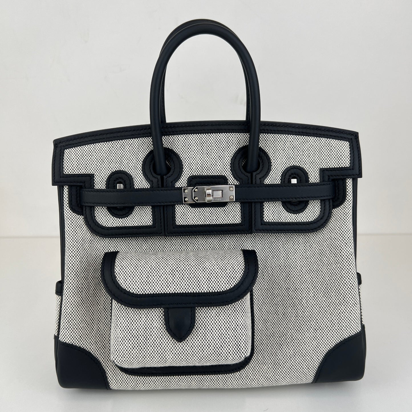 Birkin25 cargo バーキン25 カーゴ Black ブラック Toile goelan/Swift トワルゴエラン/スイフト PHW シルバー金具 Stamp-K K刻印