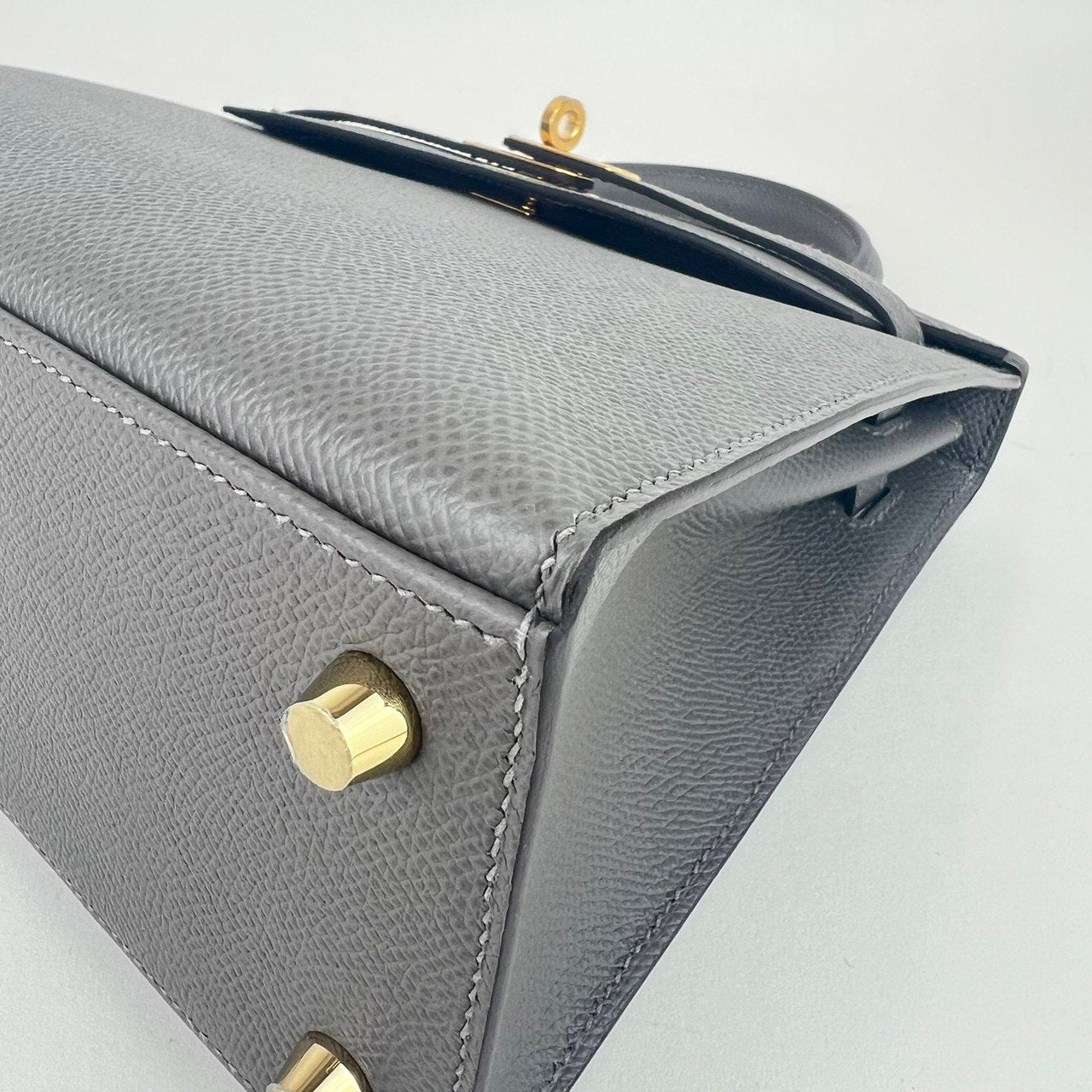 Kelly25 Sellier ケリー25 セリエ Gris mayer グリメイヤー Epsom エプソン GHW ゴールド金具 B刻 ハンドバッグ レディースバッグ