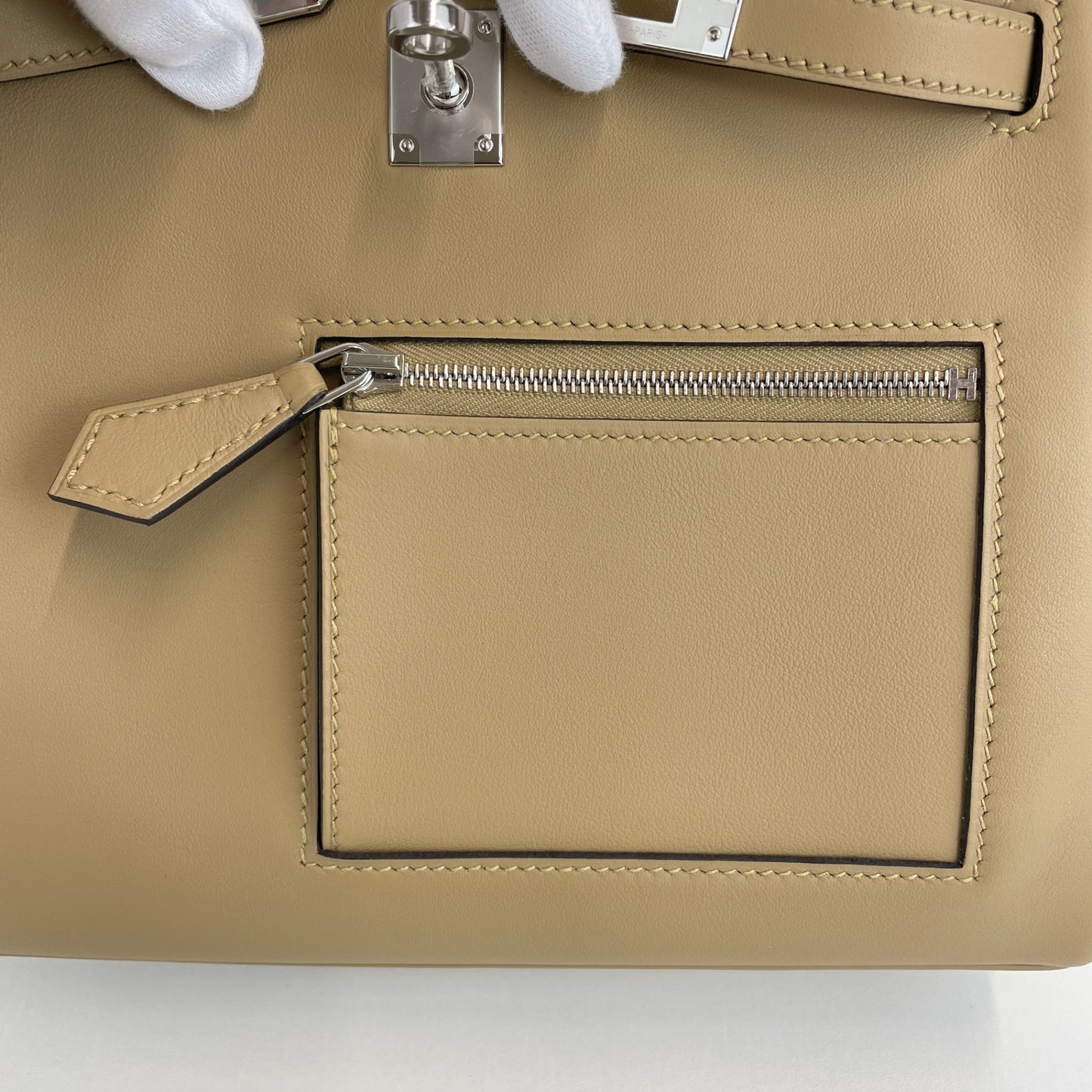 Kelly25 colormatic ケリー25カラーマティック Poussiere プシエール PHW シルバー金具 Stamp-K K刻