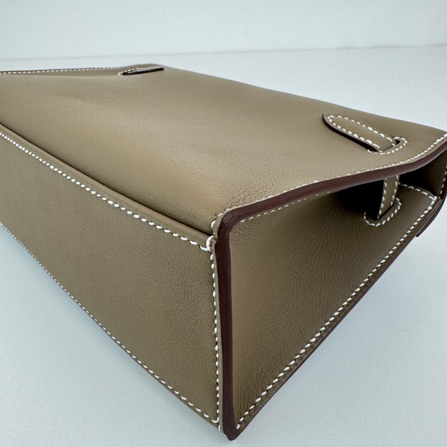 Pochette kelly ケリーポシェット Etoupe エトープ PHW シルバー金具 Stamp-K K刻印 Swift スイフト