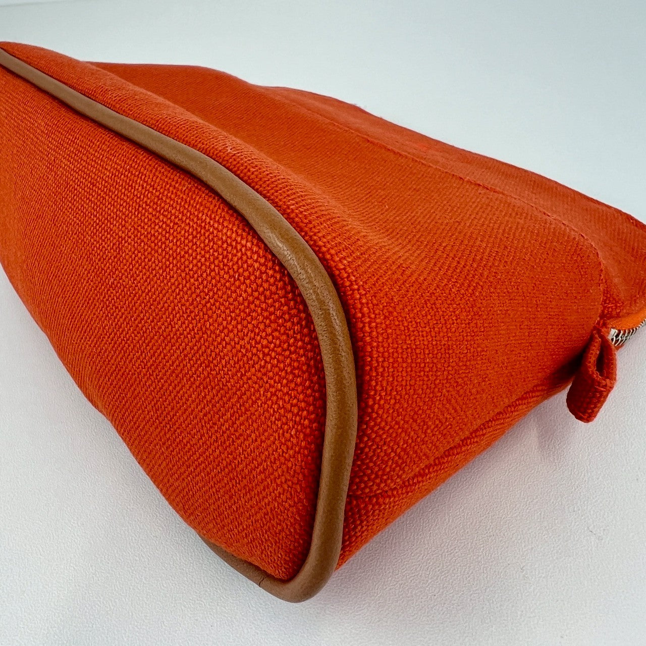 Hermès エルメス Trousse Bolide mini ボリードポーチ ミニ 綿100% Orange feu オレンジフー