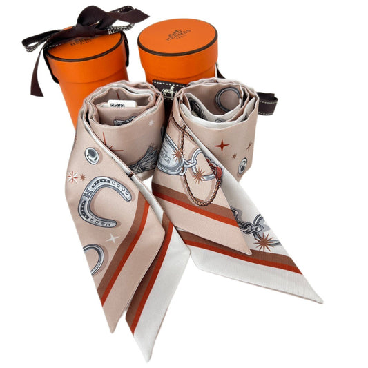 ツイリー 絹 100% マルチカラー ベージュ