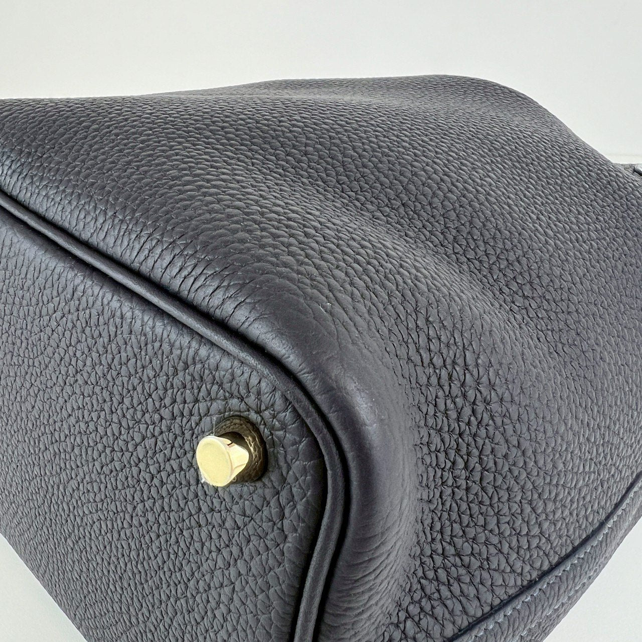 Picotin Lock PM ピコタンロック18 Blue nuit ブルーニュイ Taurillon clemence トリヨンクレマンス crocodile クロコダイル GHW ゴールド金具 Stamp-B B刻印
