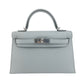Mini kelly ミニケリー Stamp-K K刻印 Epaom エプソン Blue glacie ブルーグラシエ PHW シルバー金具 2WAYバッグ ショルダーバッグ ハンドバッグ