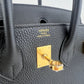 Birkin25 バーキン25 ブラック　GHW ゴールド金具　Stamp-K K刻