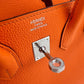 Birkin25 バーキン25 Orangeminium オレンジミニウム PHW シルバー金具 B刻