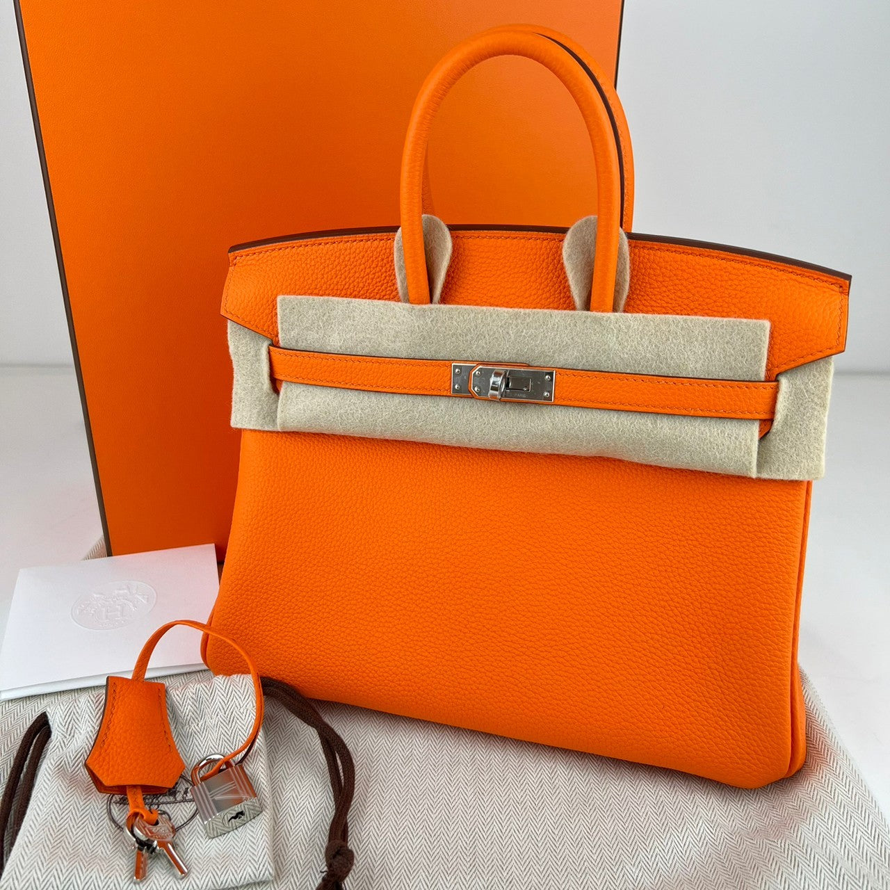 Birkin25 バーキン25 Orange minium オレンジミニマム PHW シルバー金具 Togo トゴ B刻