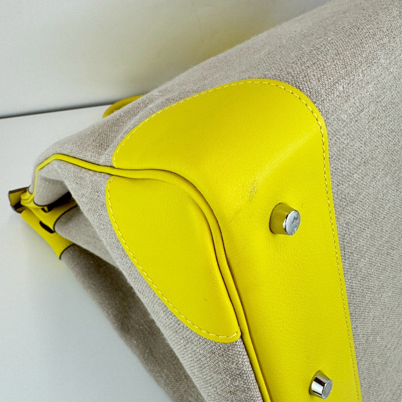 Haut a courries 40 Combi オータクロア40コンビ　Yellow イエロー　PHW シルバー金具　Stamp-D D刻印