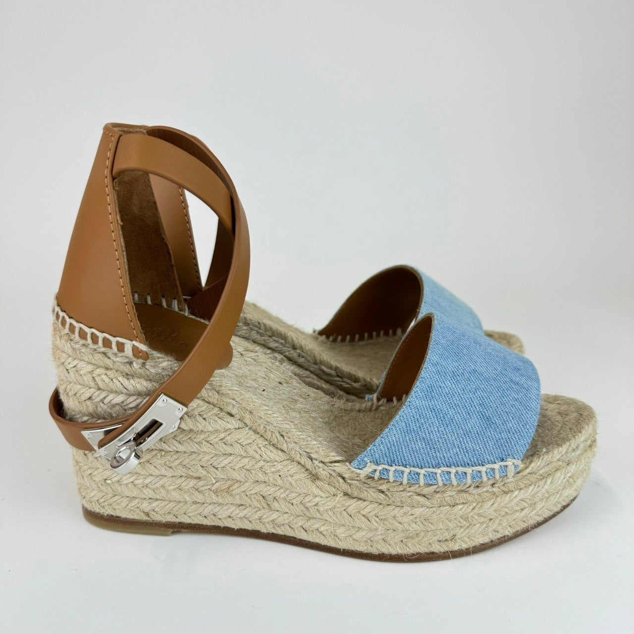 Tipoli espadrille ティポリ エスパドリーユ ウェッジソール Blue clair/Natural ブルークレール/ナチュラル Denim/Calf デニム/カーフ 36(23cm) レディースサンダル