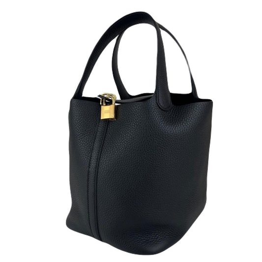 Picotin Lock MM ピコタンロックMM  Black ブラック GHW ゴールド金具 Stamp-W W刻