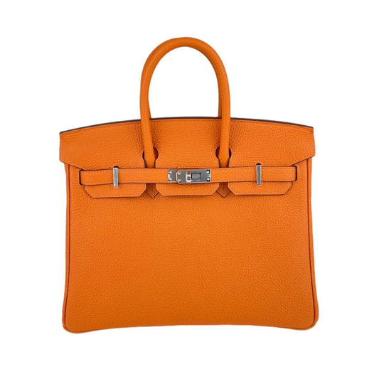 Birkin25 バーキン25 Orange オレンジ PHW シルバー金具 Togo トゴ W刻