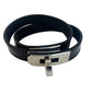 Kelly double bracelet レザーブレスレット ケリー T5 Black ブラック