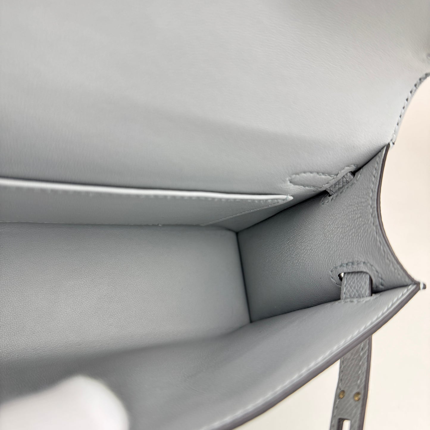 Mini kelly ミニケリー Blue gracie ブルーグラシエ  PHW シルバー金具 Epsom エプソン Stamp-K K刻印