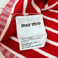 miu miu ミュウミュウ ボーダータンクトップ　レッド レッド　Red 95%ビスコースレーヨン4%ポリエステル 1%ポリアミド