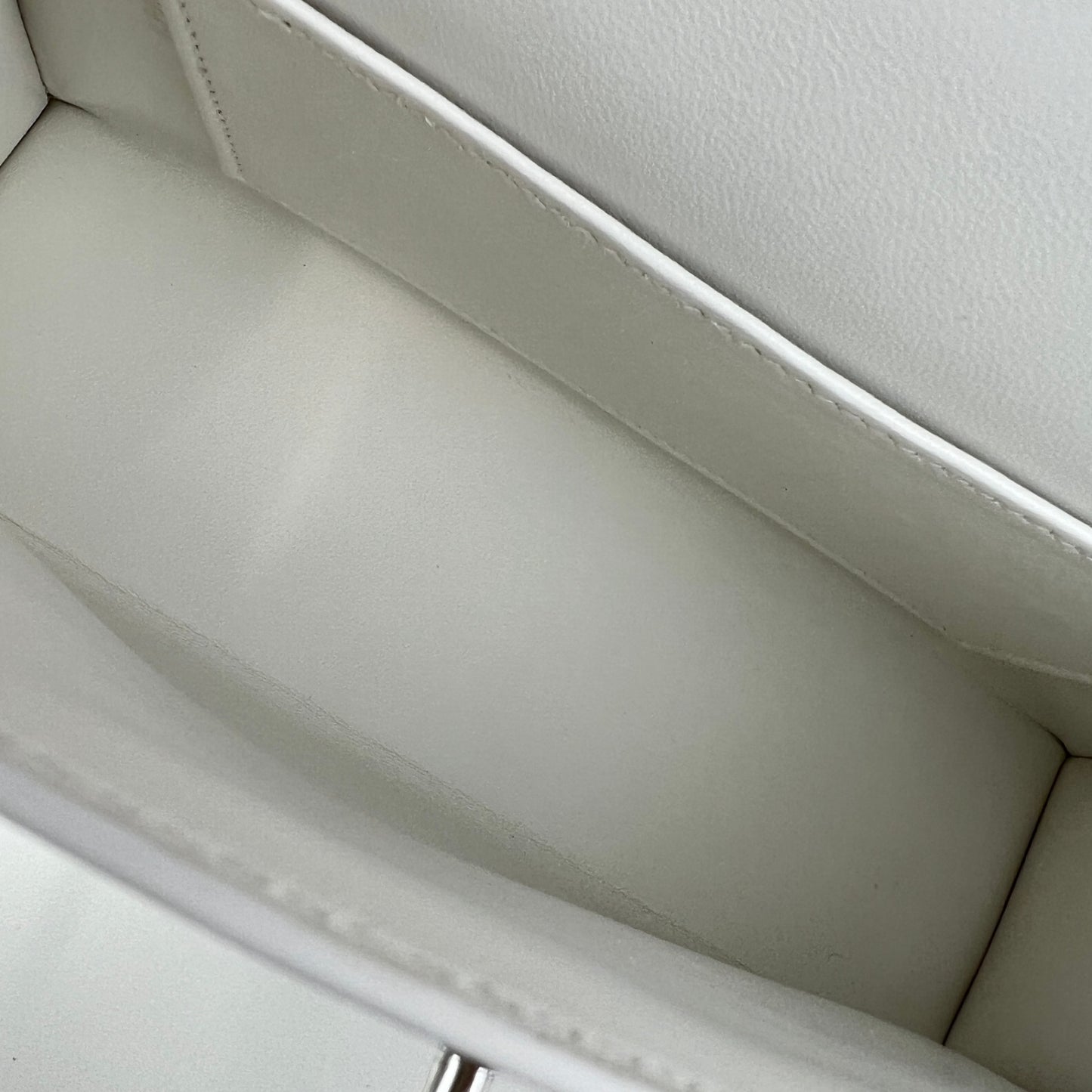 Mini kelly ミニケリー New white ニューホワイト Epsom エプソン PHW シルバー金具 Stamp-K K刻印