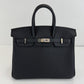 Birkin25 バーキン25 Black ブラック PHW シルバー金具 Stamp-K K刻