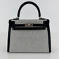 Hermès エルメス Kelly25 ケリー25 Stamp-K K刻印  Swift/Toile H スイフト/トワルアッシュ Black ブラック   GHW ゴールド金具
