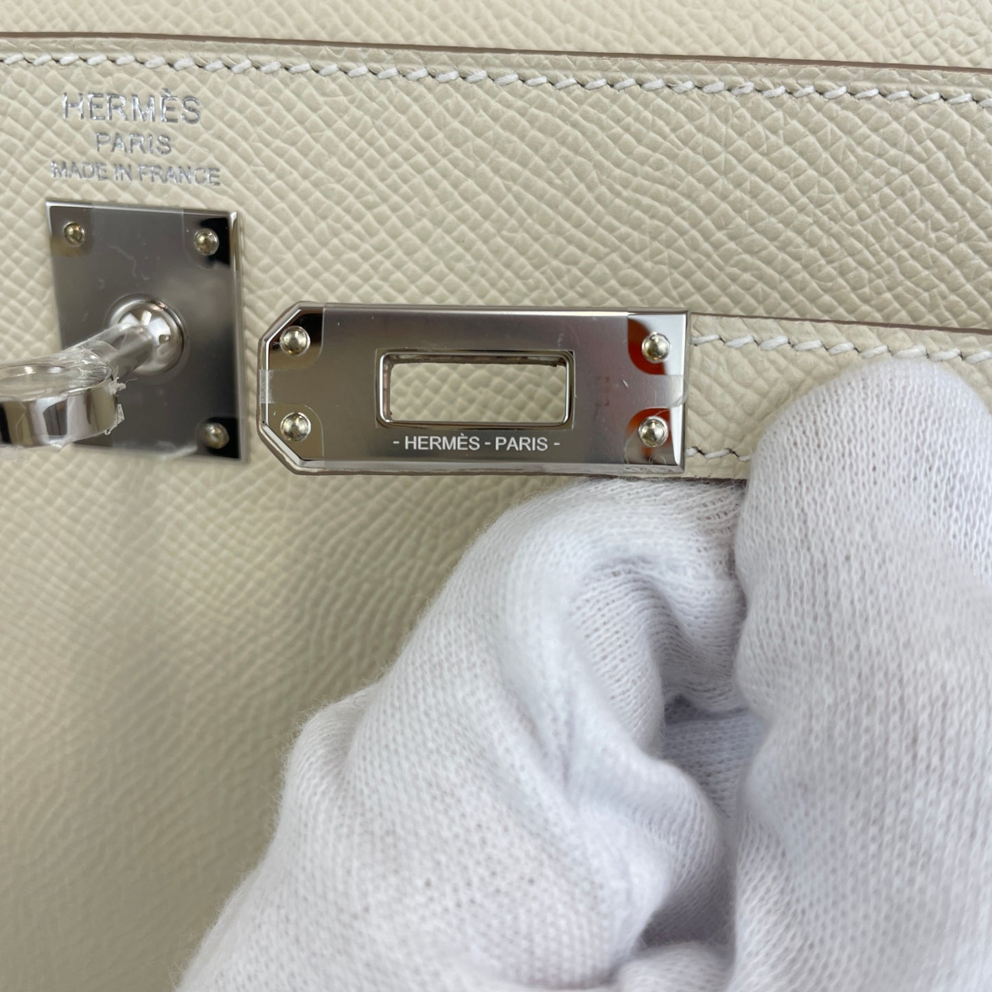 Kelly25 ケリー25 Craie クレ Epsom エプソン PHW シルバー金具 Stamp-W W刻印