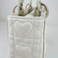 LADY DIOR レディディオール Lambskin ラムスキン White ホワイト ハート型 10-MA-0281 レディースバッグ ハンドバッグ