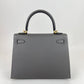 Kelly25 Sellier ケリー25 セリエ Gris mayer グリメイヤー Epsom エプソン GHW ゴールド金具 B刻 ハンドバッグ レディースバッグ