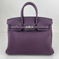 Birkin25 バーキン25 Cassis カシス Togo トゴ PHW シルバー金具 Stamp-U U刻印